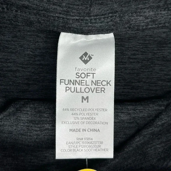 Member's Mark Shirt Women's Sz M Gray Favorite Soft Funnel Neck Pullover - Picture 10 of 11